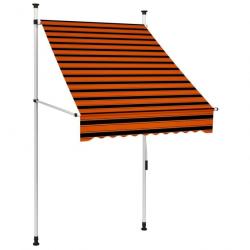 Store Auvent manuel rétractable 100 cm Orange et marron 145834