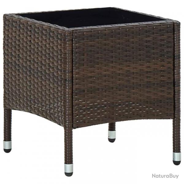 Table de jardin Marron 40x40x45 cm Rsine tresse 45900