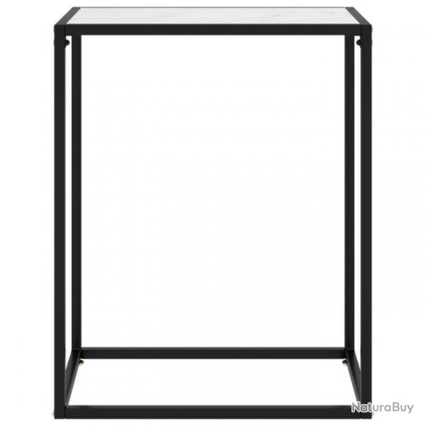 Table console Blanc 60x35x75 cm Verre tremp 322805