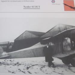 FICHE  AVIATION  TYPE  DE RECONNAISSANCE ET D OBSERVATION   / NESTLER SCOUT  G BRETAGNE