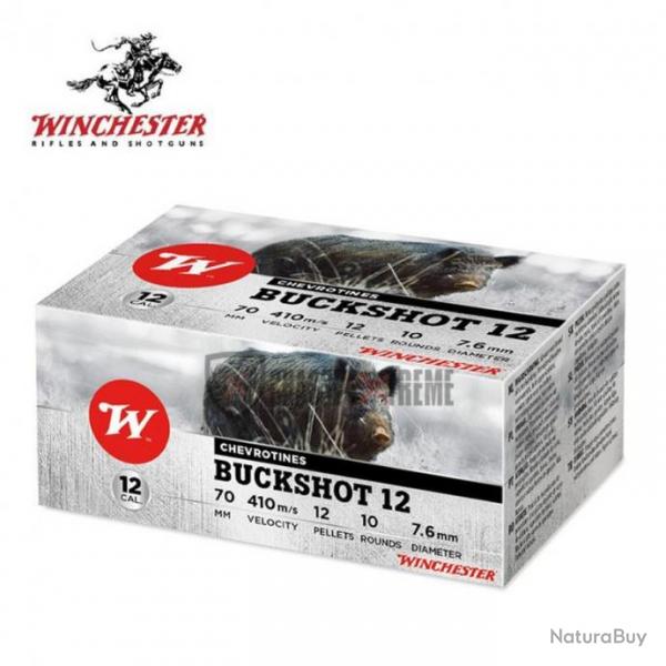 Chevrotine Winchester Buckshot 9 Grains 12/70 - 10 Cartouches
