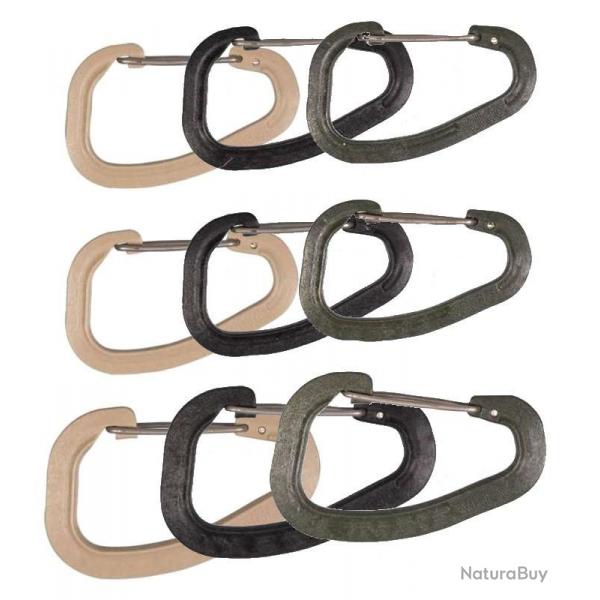 MOUSQUETONS WILDO x3 (35 et 50kg de Capacit de charge) Vert OD