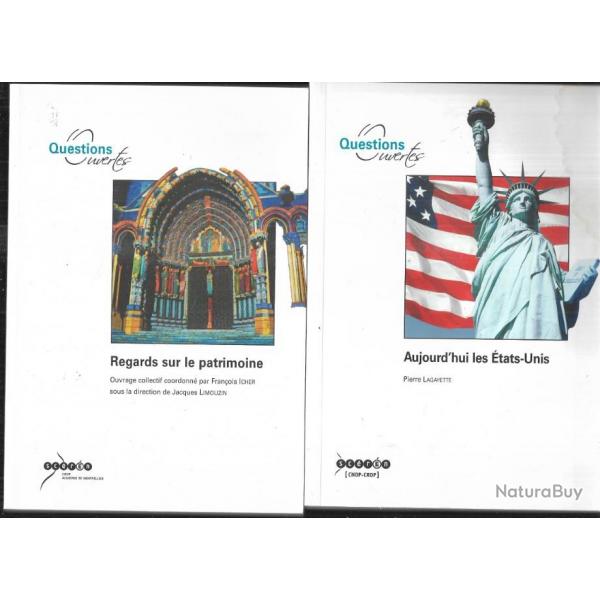 aujourd'hui les tats-unis et regards sur le patrimoine collection questions ouvertes 1 et 15