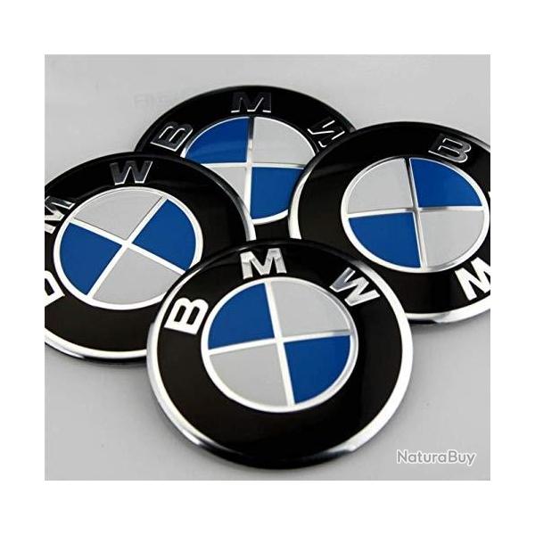 Lot de 4 Stickers Cache Moyeu Centre Roue Wheel Center Hub Caps BMW 56mm