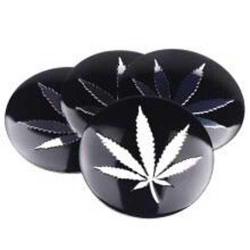 Lot de 4 Sticker Centre de Roue Moyeu Wheel cap Voiture Cannabis Diamètre 56mm