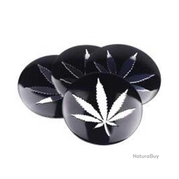 Lot de 4 Sticker Centre de Roue Moyeu Wheel cap Voiture Cannabis Diamtre 56mm