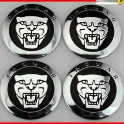 Lot de 4 Sticker Centre de Roue Moyeu Wheel cap Voiture Jaguar Diam 56mm