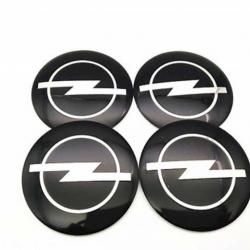 Lot de 4 Sticker Centre de Roue Moyeu Wheel cap Voiture Opel Diam 56mm