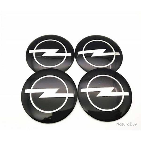 Lot de 4 Sticker Centre de Roue Moyeu Wheel cap Voiture Opel Diam 56mm