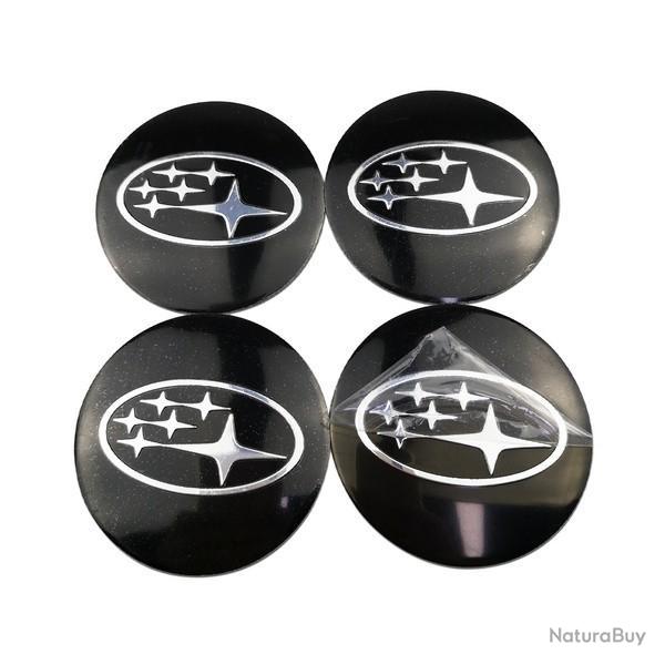 Lot de 4 Sticker Centre de Roue Moyeu Wheel cap Voiture Subaru Diam 56mm