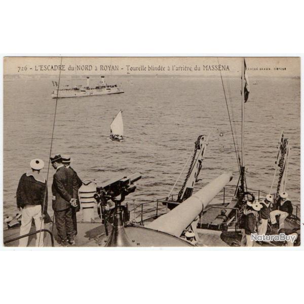 CPA - Marine Militaire -L'ESCADRE du NORD a ROYAN- Tourelle blinde a l'arrire du MASSNA  - N124