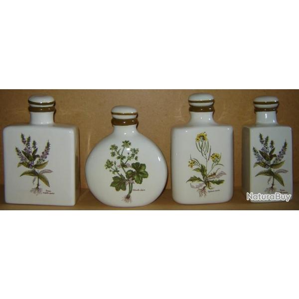 lot de 4 bouteille en cramique motif fleur