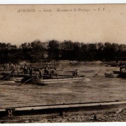 CPA - AVIGNON -Génie Manoeuvre de Pontage   N°1180