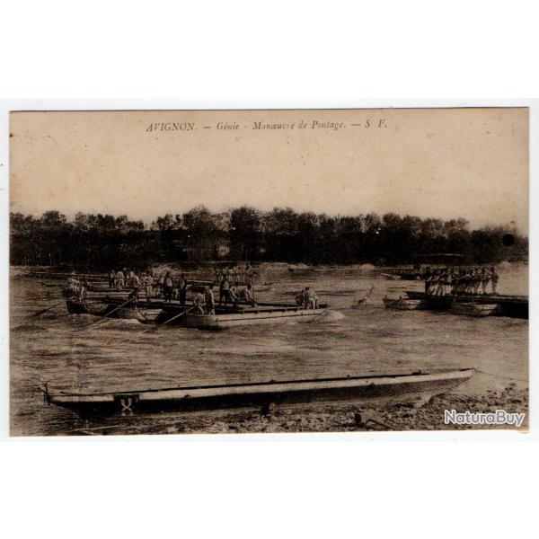 CPA - AVIGNON -Gnie Manoeuvre de Pontage   N1180