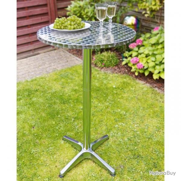 Table de bistro-bar pliable Aluminium Rond 60 x 60 x (58-115) cm 423949