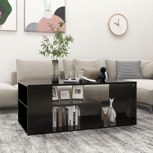 Table basse Noir 100x50x40 cm Agglomr 806922