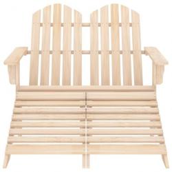 Chaise de jardin Adirondack 2 places et repose-pied Sapin 315912