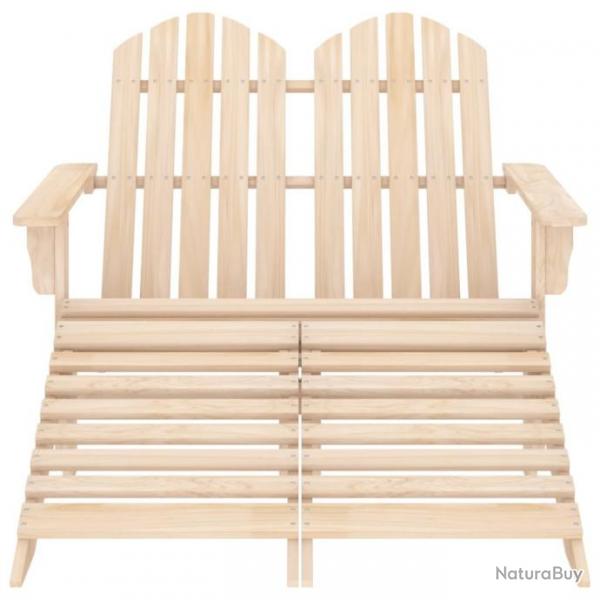 Chaise de jardin Adirondack 2 places et repose-pied Sapin 315912