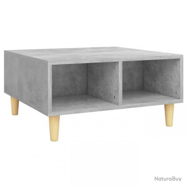 Table basse Gris bton 60x60x30 cm Agglomr 805981