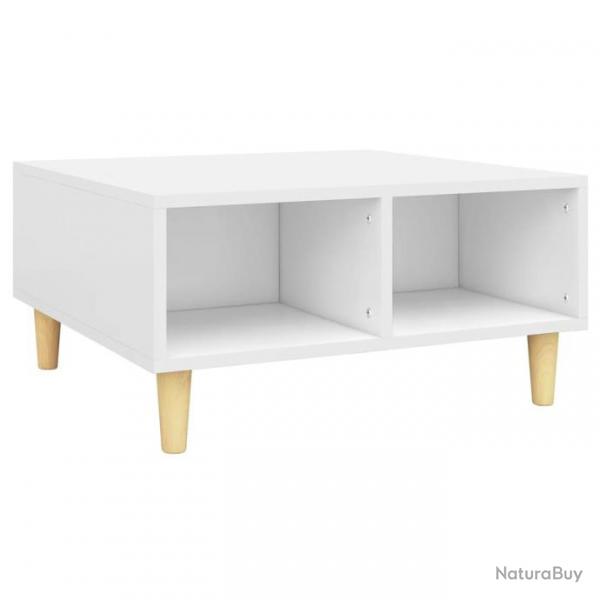 Table basse Blanc 60x60x30 cm Agglomr 805977