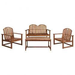 Mobilier d'extérieur 4 pcs Bois d'acacia solide 44035