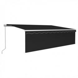 Store Auvent rétractable manuel avec store 5x3 m Anthracite 3069339