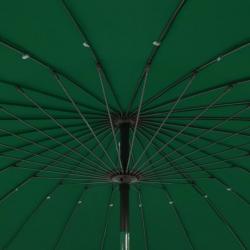 Parasol d'extérieur avec mât en aluminium 270 cm Vert 47304