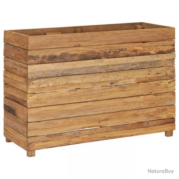 Lit surlev 100x40x72 cm Bois de teck recycl et acier 47428