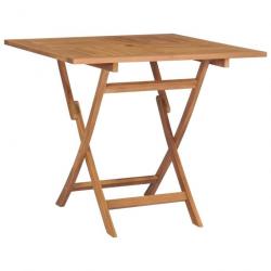 Table pliable de jardin 85x85x76 cm Bois de teck solide 47419