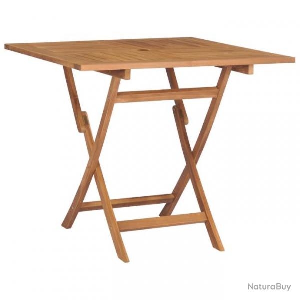 Table pliable de jardin 85x85x76 cm Bois de teck solide 47419