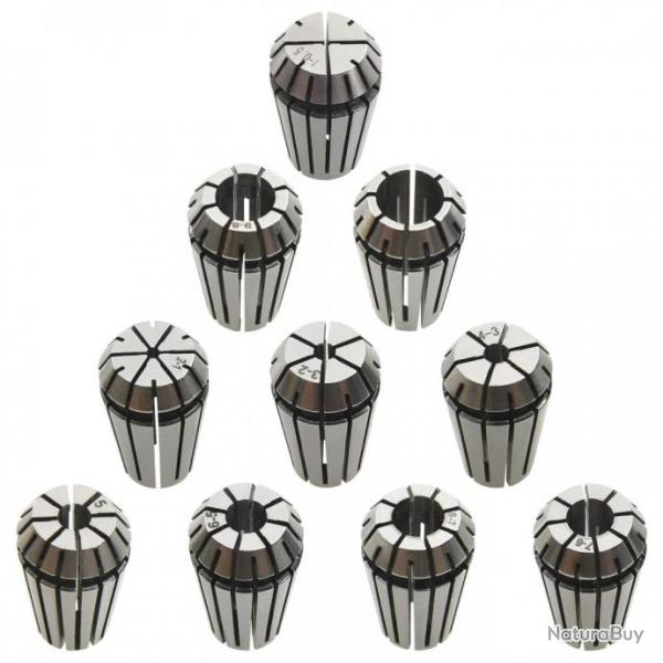 Douilles de serrage ER16 10 pcs Ensemble d'outils de tournage 146721