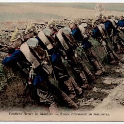 CARTE POSTALE - DEUTSCHE ARMÉE IM MANOVER - ARMÉE ALLEMANDE EN MANUVRES N°0028