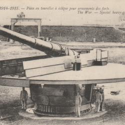 CPA - LA GRANDE GUERRE 1915 - Piece en tourelles a eclipse pour armements des forts