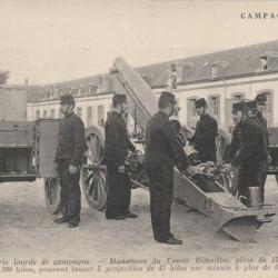 CPA Artillerie lourde de Campagne - Manoeuvres du Canon