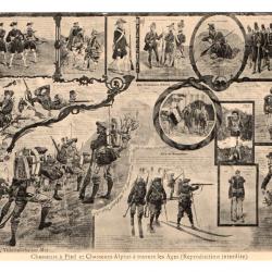 CPA - Chasseurs a pied et chasseur alpins N°1080