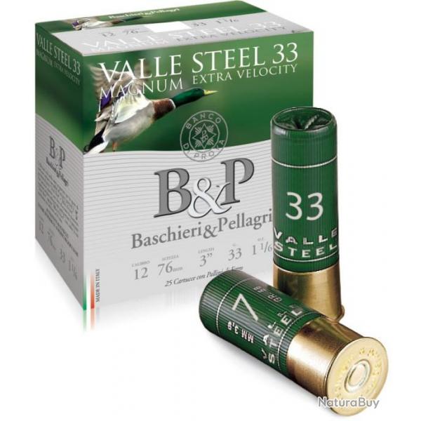 B&P Valle Steel 33 Magnum C.12/76 33g* Bote de 25 00