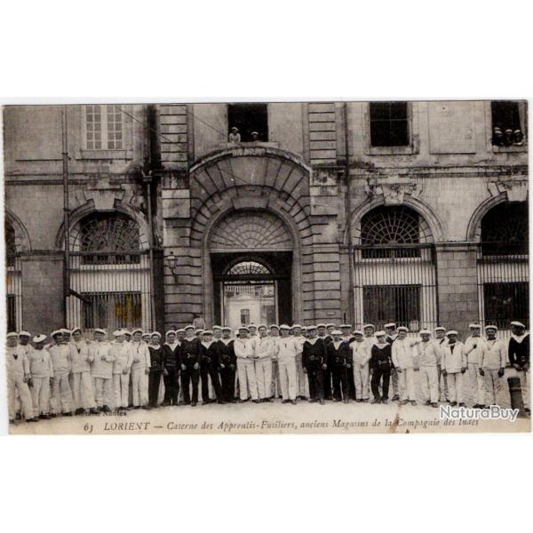 CPA - LORIENT -Caserne des Apprentis Fusiliers, anciens Magasins de la Compagnie des Indes  N1215