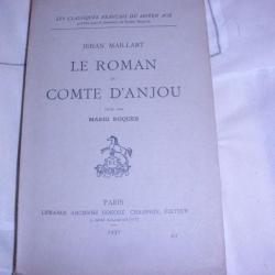 LE ROMAN DU COMTE D'ANJOU de JEHAN MAILLART