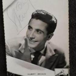 Autographe sur photo Gilbert Becaud Quand tu danses 1953