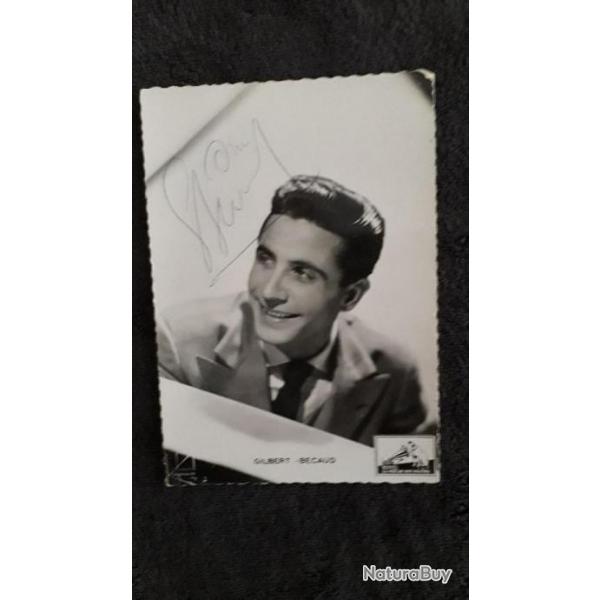 Autographe sur photo Gilbert Becaud Quand tu danses 1953