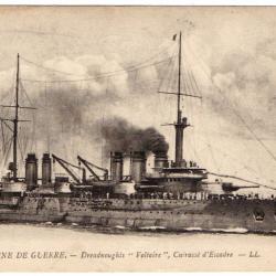 CPA - Marine de Guerre - Dreadnoughis " Voltaire " Cuirasse d'Escadre  N°879