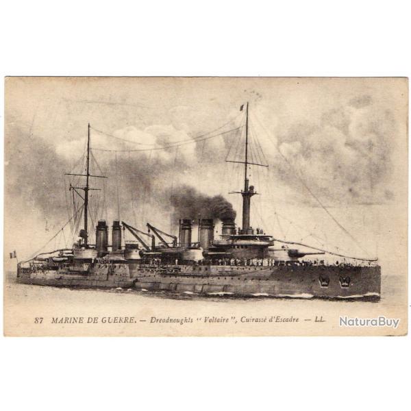 CPA - Marine de Guerre - Dreadnoughis " Voltaire " Cuirasse d'Escadre  N879