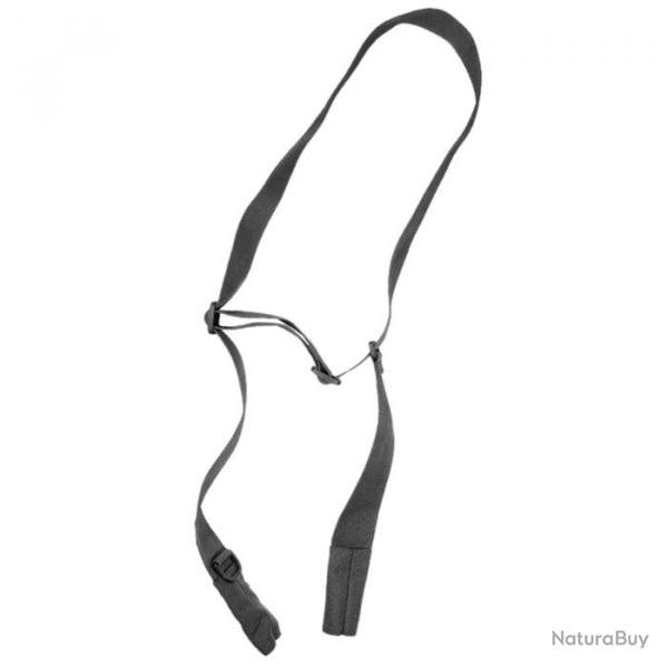 Sangle 2 points dgrafable avec attache crocodile Noire
