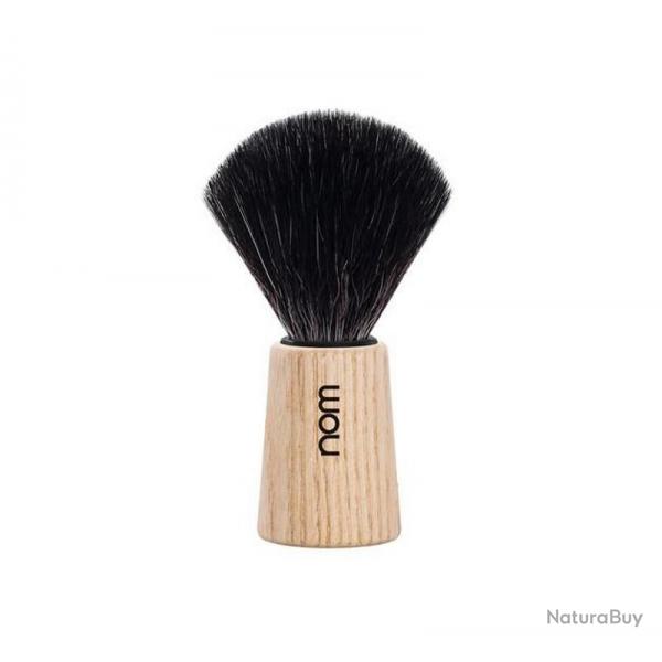 Blaireau "Theo" , Manche frne naturel, Poils fibre synthtique noire [Nom]