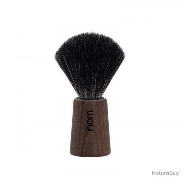Blaireau "Theo" , Manche frne fonc, Poils fibre synthtique noire [Nom]