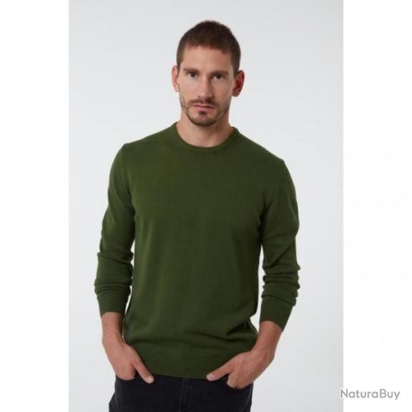 TOP ENCHERE - Pull vert en coton 100% pour homme - Livraison gratuite et rapide