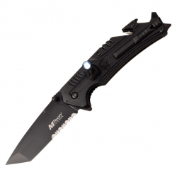 Couteau pliant Linerlock A/O Black Mtech - Noir