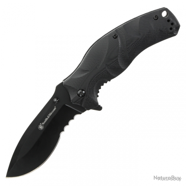 Couteau pliant Smith & Wesson Black Ops Linerlock A/O Noir