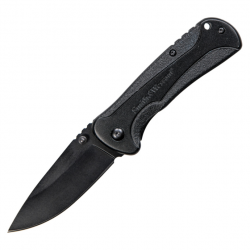 Couteau pliant Linerlock A/O Black S&W - Noir