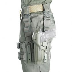 Holster de cuisse Serpa L2 Tactical Beretta 92 Blackhawk - Vert foliage - Sig 220/226 - Gaucher